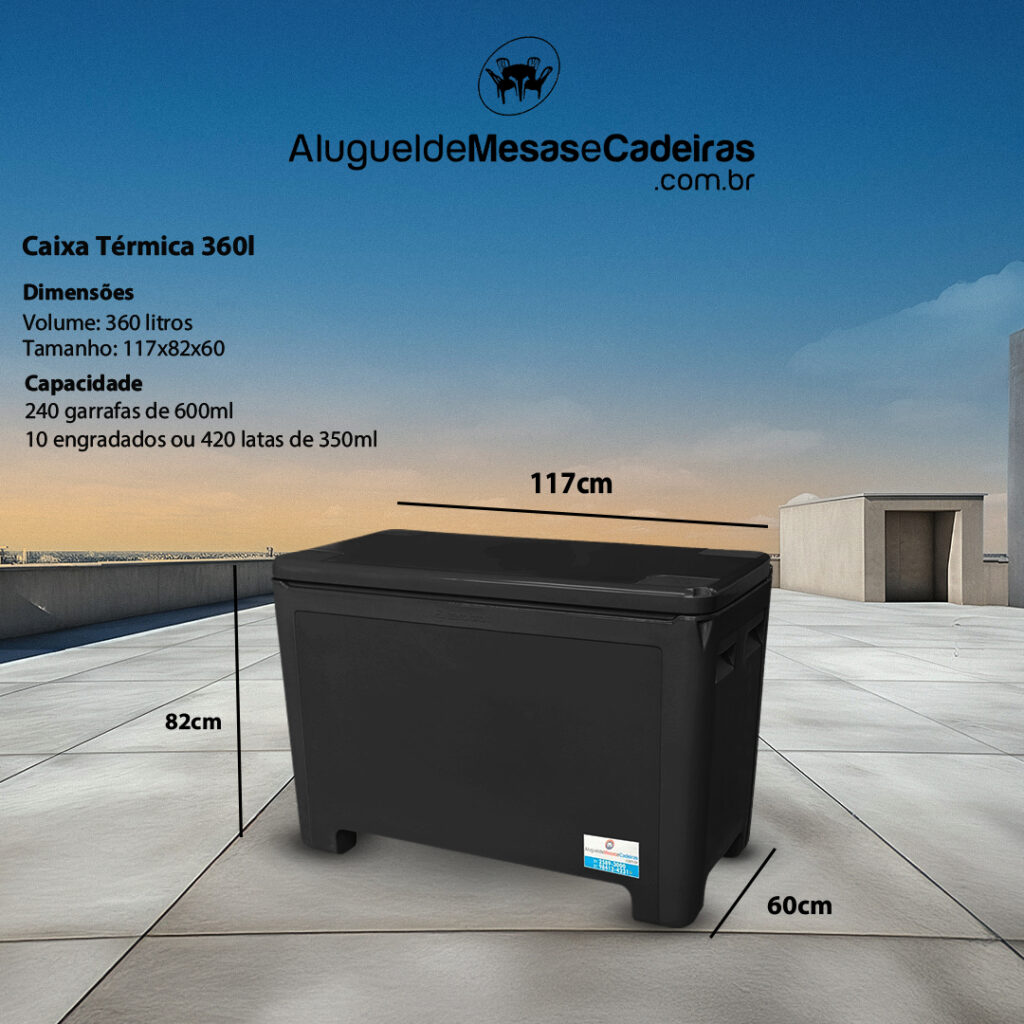 caixa termica 360 litros grande