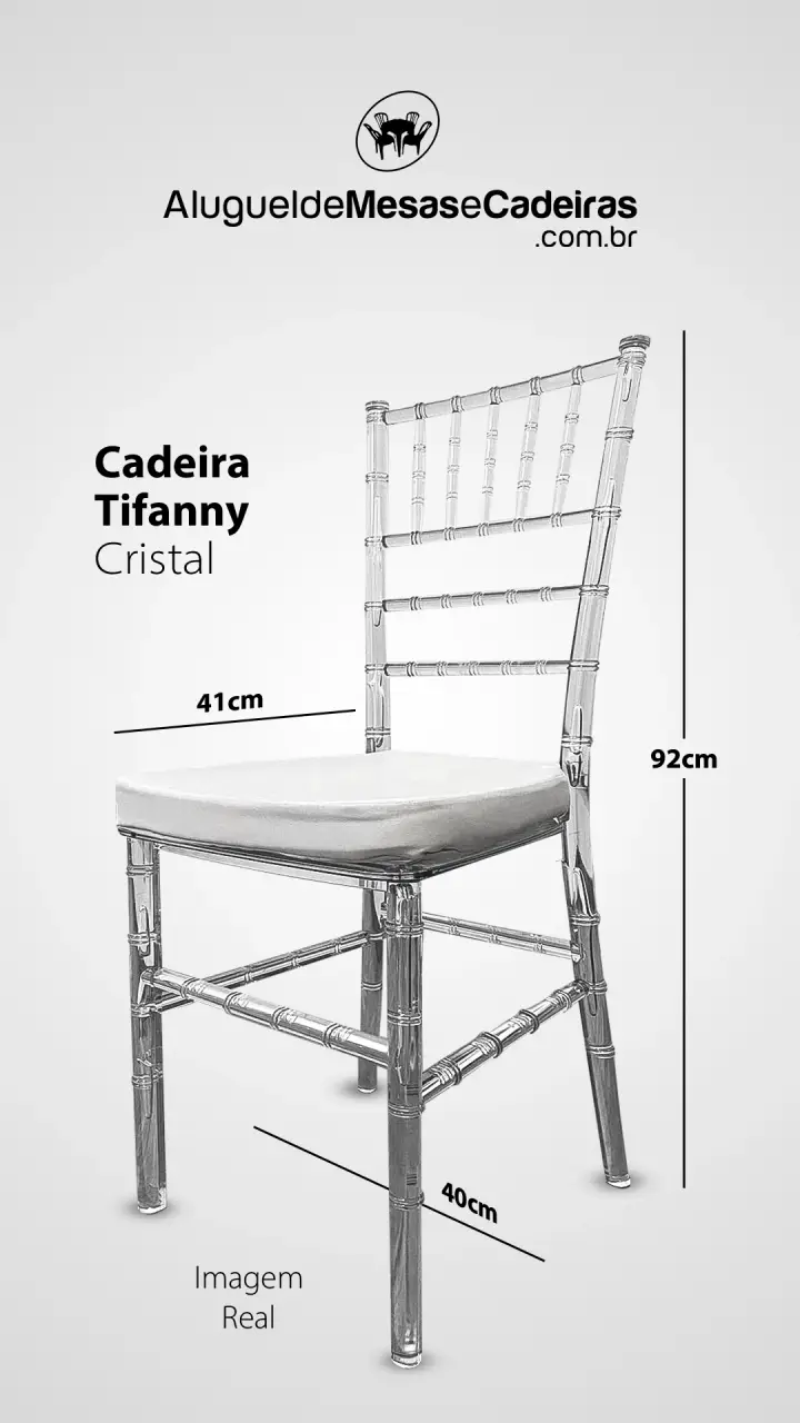 Cadeira tiffany cristal