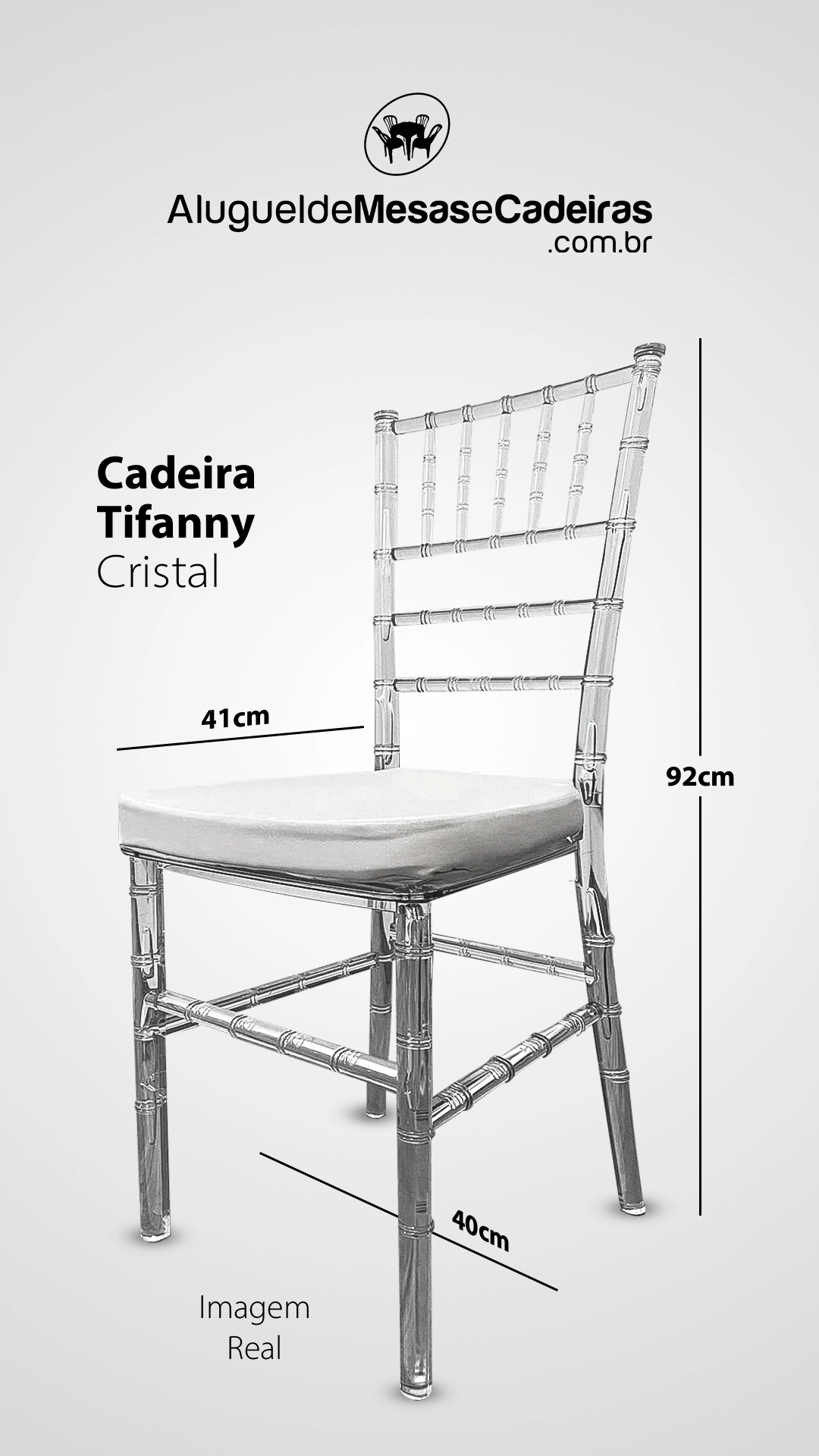 Cadeira tiffany cristal