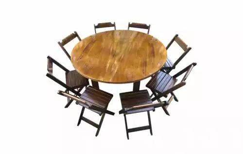 Aluguel de Mesa de Madeira com 8 Cadeiras